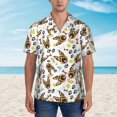 thumbnail image 4 of Balery German Shepherd Dog Print Men's Hawaiian Shirts Short Sleeve Beach Shirt Relaxed Fit Vacation Button Down Shirts-3X-Large, 4 of 9