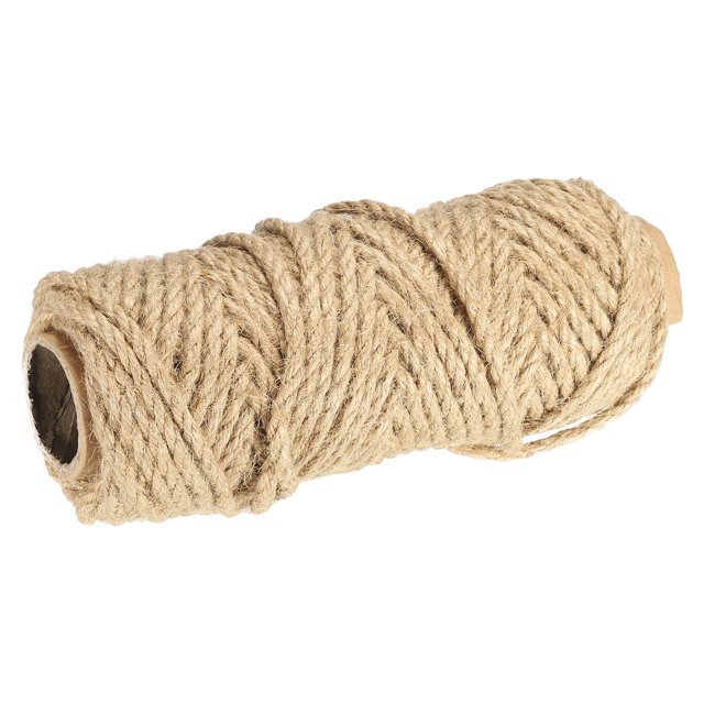 Yute Cordel 5mm, 82 Pies Largo Marrón Cordel Cuerda para Artesanías, Regalo Envoltura, Embalaje, Jardinería, y Bodas Decoración