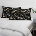 thumbnail image 3 of Black Dinosaur Pillow Covers, Linen Long Throw Pillow Case, Vintage Letters Farm Animals Holiday Pillow Protector Decorative Cushion Cover for Living Room/Bedroom 20" x 26", 3 of 8