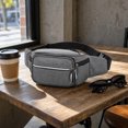 thumbnail image 4 of Men Multifunctional Waist Pack, Crossbody Belt Bag With Multiple Zipper Pockets For Travel Running Hiking Outdoor Sports, Lightweight Chest Sling Storage Bag For Daily Carry Essentials(Gray), 4 of 5