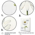thumbnail image 3 of Designart "Sublime Simplicity with White Daisies I" Floral Floater Framed Wall Art Living Room, 3 of 7