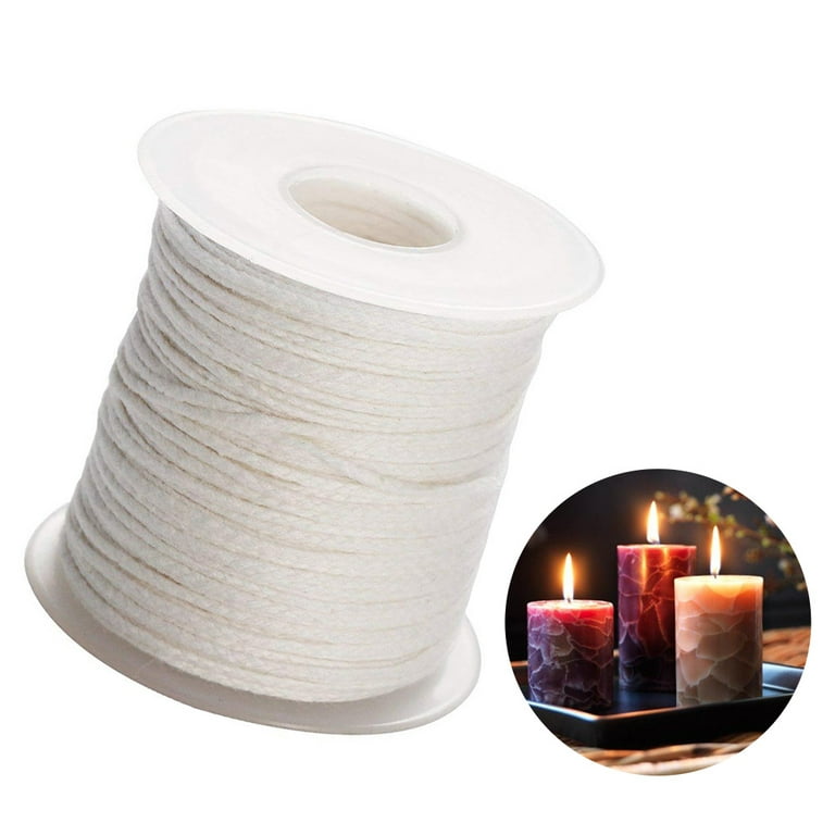 1 Roll White Cotton Candle Wick Candle Woven Wick for Candle DIY and Candle  Making 61M