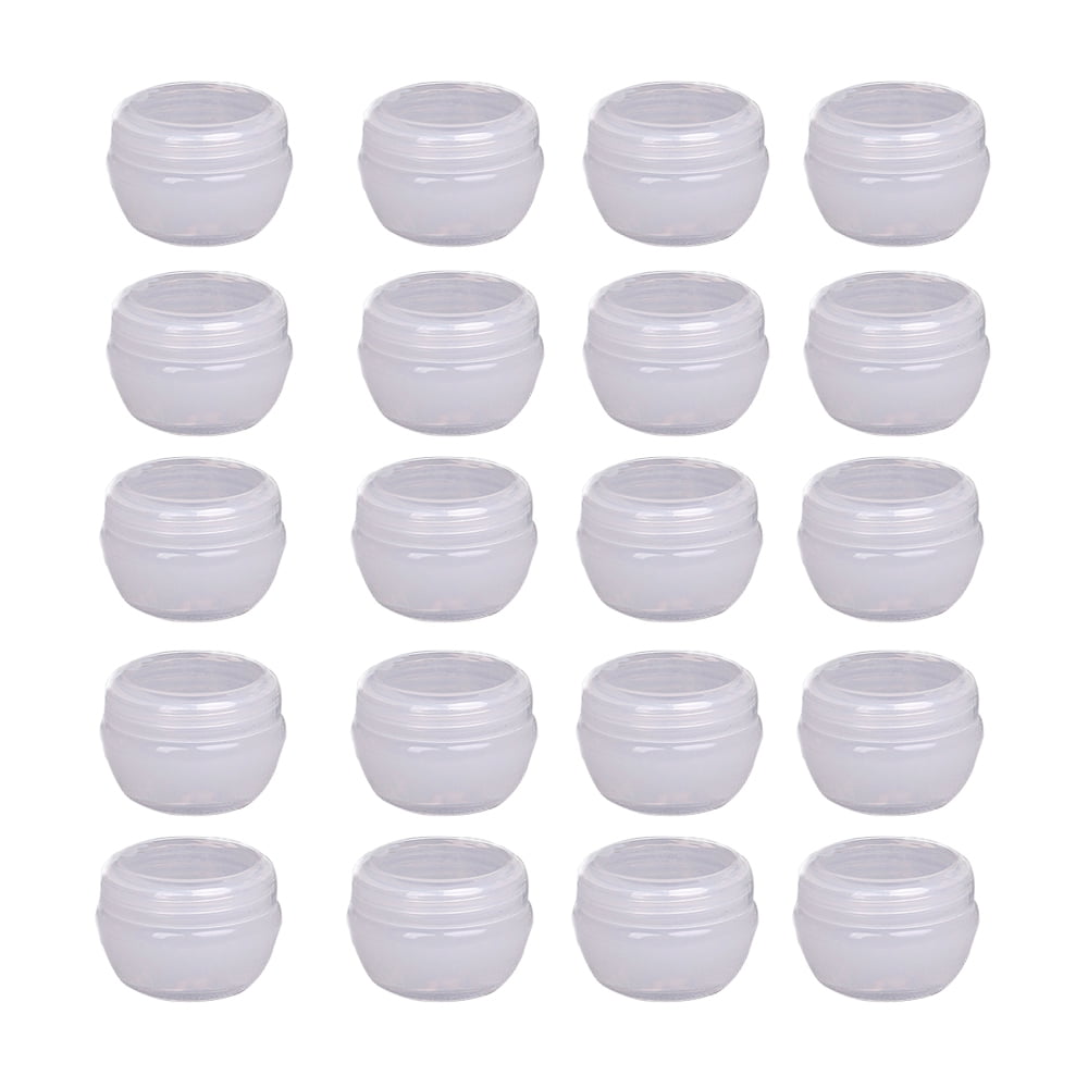 20Packs 5G/5ML Frosted Container Jars with Inner Liner for Scrubs, Oils