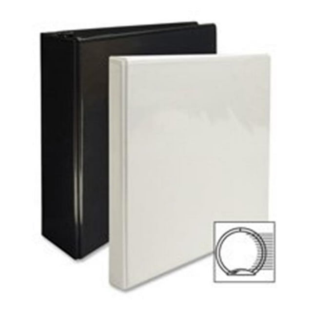 Business Source BSN09955BD Round Ring View Binder - White