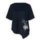 thumbnail image 4 of Blusa de manga corta con estampado de cuello redondo informal para mujer a la moda, Tops de verano Fridja ghk3827, 4 of 5