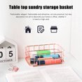 thumbnail image 2 of Storage Basket metal Wire Bathroom Shelves Makeup Organiser Gold Brush Pen Holder Wire Mesh Bathroom Toiletries Storage Basket, 2 of 8