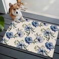 thumbnail image 3 of Entryway Rug 2'x3', Navy Blue Floral Small Rug for Kitchen Bathroom Door Mat Indoor Entrance, Vintage Flowers Elegant Pastoral Rustic Non-Slip Area Rugs Floor Mats Carpet Front Door Rugs, 3 of 8