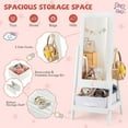 thumbnail image 6 of Gymax Kids Freestanding Full Length Dressing Floor Mirror w/ Shelf Storage Bin White, 6 of 10