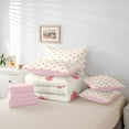 thumbnail image 5 of Homewish Kawaii Love Heart Bedding Comforter Set 7pcs for Girl, Girly Pink Cartoon King Bedding Sets, Cute Princess Style Reversible Bed Sheets, Lightweight Room Decor, 5 of 7