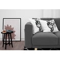 thumbnail image 3 of Ambesonne Animal Throw Pillow Cover 2 Pack, Little Panda Bear, 24", Black and White, 3 of 7