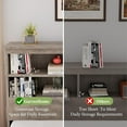 thumbnail image 6 of Homhougo Queen Bed Frame with Bookcase Headboard and 4 Large Drawers, Storage Wooden Bed Frame Queen Size No Box Spring Needed, Duty Metal Slats, Noise Free, Easy Assembly, Grey, 6 of 7