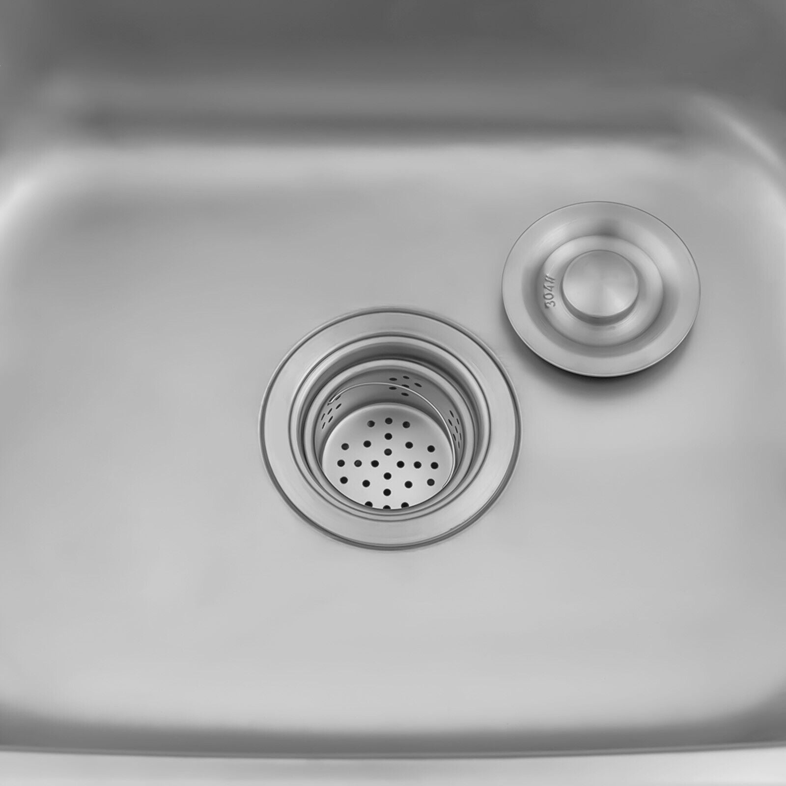 Stainless Steel Single Bowl Utility Sink Freestanding Basin Sink for Laundry Room Bathroom Kitchen