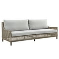 thumbnail image 3 of Grenada 4 Piece Outdoor Gray Fabric and Wicker Conversation Set, 3 of 6