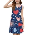 thumbnail image 4 of CCRFTGI 4th of July Dresses for Child Girls Size 8 Cute Heart Stars A-Line Dress Party V-Neck Independence Day Sleeveless Girls Dresses 2026 Summer Trendy Dresses Royal Blue 5-6 Years, 4 of 5