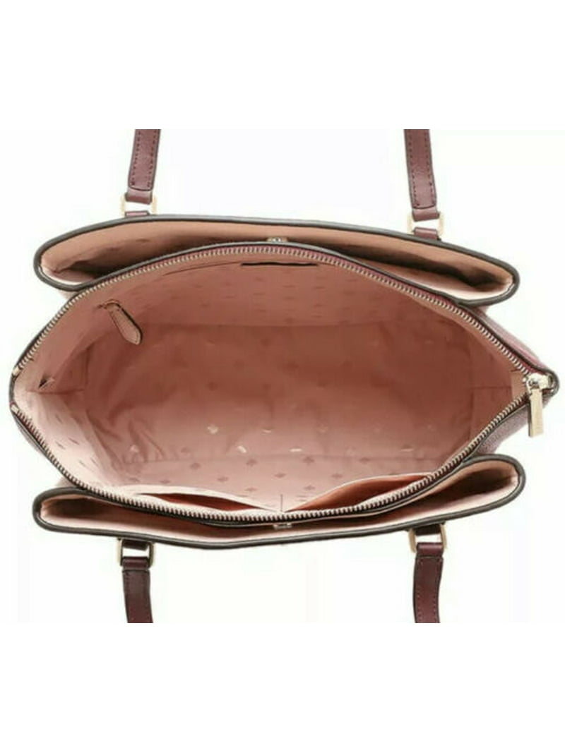 Kate Spade Monet Large Triple Compartment Tote Leather Rose Smoke