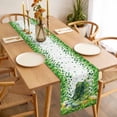 thumbnail image 3 of St. Patrick's Day Table Runner - 60 Inch Long, Kitchen Dining Table Runner Dresser Scarves, Farmhouse Green Boots Daisy Clovers Farmhouse Decor for Coffee Tables Wedding Party Banquet, 3 of 8