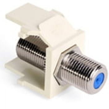 Leviton 40731-BA Quickport Snap-In Module w/ Female-Female F Connector - Almond