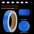 thumbnail image 3 of Uxcell 1 rollo de cinta reflectante, cinta reflectante impermeable, cinta de advertencia de seguridad, reflector para camiones y coches, azul, 1 pulgada x 33 pies, 3 of 7