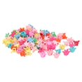 thumbnail image 1 of 100pcs Mini Crown Hair Claw Clips Colorful Cartoon Strong Hold Lovely Tiny Hair Claw Clips Accessories for Baby, 1 of 5