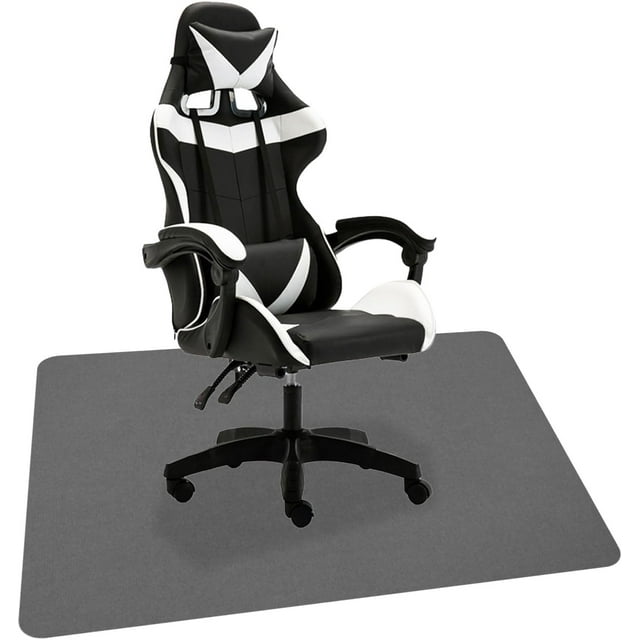 Tapis de Chaise Carkio, 90 * 140 cm Tapis de Chaise à Roulettes Autocollants Réduisent le Bruit et les Vibrations, Antidérapants et Insonorisants, Gris Foncé