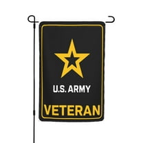 Us Army Veteran Logo Garden Flag 12x18 Inch, Double Sided Outside Sign Yard Flag Farmhouse Indoor Decor