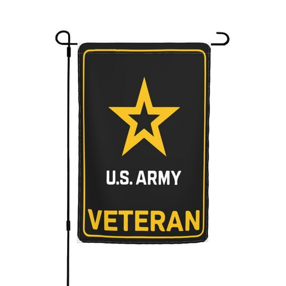 Us Army Veteran Logo Garden Flag 12x18 Inch, Double Sided Outside Sign Yard Flag Farmhouse Indoor Decor