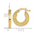 thumbnail image 5 of Auriga Fine Jewelry 14K Yellow Gold Hollow Greek Key Hoop Earrings for Women (L- 16.38mm, W- 14.32mm), 5 of 5