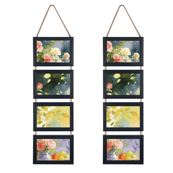 4x6 Collage Picture Frames, Black (2 Pack)