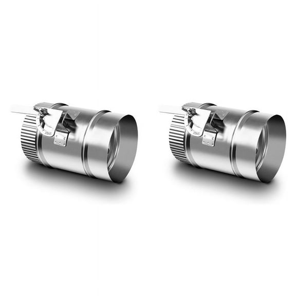 2pcs 4Inch HVAC Duct Manual Volume Damper with Sleeve Galvanized Adjustable Air Flow HVACAir Balance for
