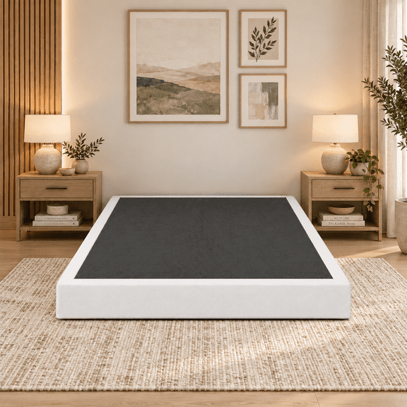 PIVOTIX 9 inch Queen Size Box Springs,Heavy-Duty Metal Mattress Foundation with Fabric Cover