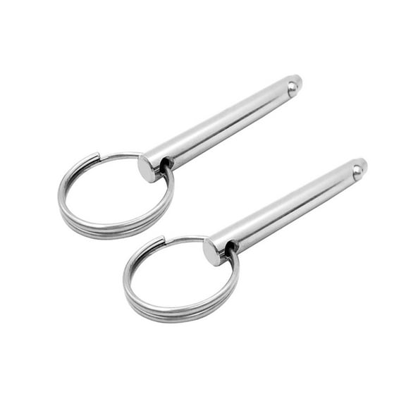 2 Pack Bimini Top Pins Pin 5/16 inch 10mm for Boats Deck Hinge / Jaw Slide Clamp Bracket Marine Hardware (76mm Long)