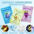 thumbnail image 4 of Set de mascarillas faciales KONEUK, 28 unidades, hidratante con colágeno de frutas, 4 of 7