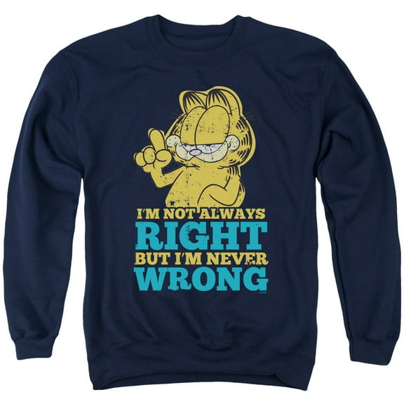 Garfield - Never Wrong - Crewneck Sweatshirt - Small