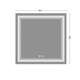 thumbnail image 2 of Vanity Trident Rainbow LED Mirror with Touch ON/OFF Dimmer & Fog Free Function 36"X36", 2 of 2