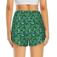 thumbnail image 4 of Goofa Monstera Leaves Printed Women 2 in 1 Running Shorts,Quick Dry Athletic Workout Shorts,High Waisted Athletic Shorts with Liner Pockets-Small, 4 of 9