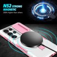 thumbnail image 3 of Moreoy Magnetic Kickstand Case for Samsung Galaxy S26 Ultra with Slide Lens Cover, Compatible with MagSafe with Metal Ring Holder Stand Shockproof Non-Slip Bumper Protective Phone Shell,B, 3 of 10