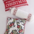thumbnail image 2 of Levtex Home - Bretton Woods Decorative Pillow (7x18in.) - Flower Neckroll - White, and Red, 2 of 3