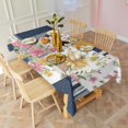 thumbnail image 4 of Pioneer Flower Floral Print Pattern Rectangle Tablecloth 60"x102",Waterproof Polyester Rectangle Table Cloth, Wipeable Spillproof Polyester Tablecloth for Dining, Camping, Indoor and Outdoor, 4 of 6