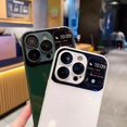 thumbnail image 2 of Compatible with iPhone 13 Pro Max Slim Case,Luxury Bling Transparent Hard PC Anti-Scratch Shockproof Case with Window Glass Lens Camera Protectorfor iPhone 13 Pro Max Women Girl Men-Green, 2 of 12