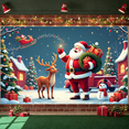 thumbnail image 6 of Festive Design Merry Christmas Holiday Train Decoration Santa Claus Banner for Christmas Party Winter Celebration Family Gathering, 6 of 9