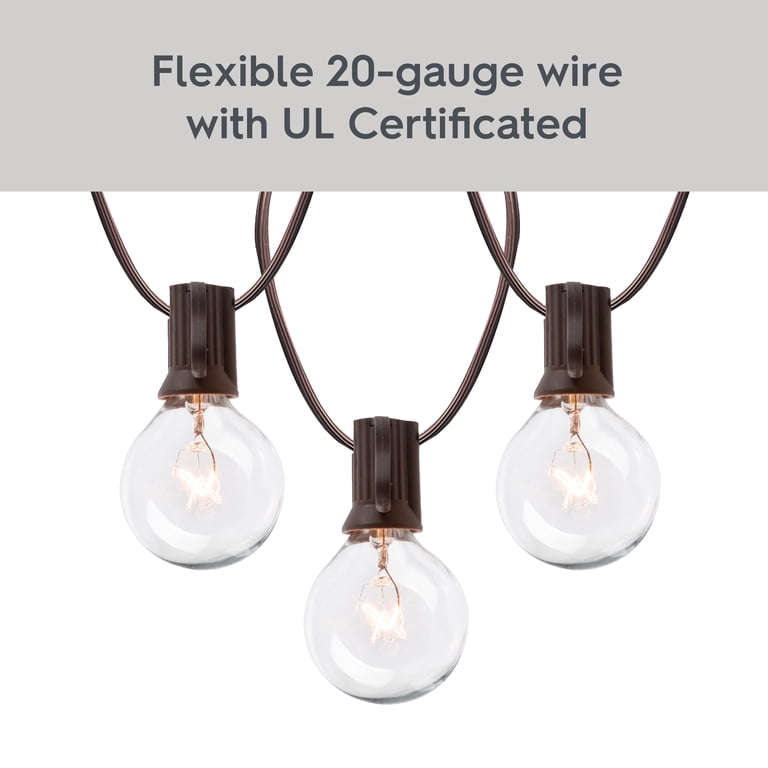 Better Homes & Gardens G40 Clear Globe String Lights, 20-Count photo 4
