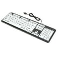 thumbnail image 1 of Teclado con cable USB con teclas de impresión grandes para personas mayores y con baja visión, 1 of 10