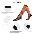 thumbnail image 5 of Lsque Vibrant Floral Collage Portrait Pattern Sport Compression Socks for Men & Women 15-20 mmHg Knee High Nurse Pregnant Running Medical and Travel Athletic, 5 of 6