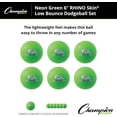 thumbnail image 5 of Champion Sports® Rhino Skin® Low Bounce Dodgeballs for Playground, PE, Backyard & League Games – Set of 6 Balls - Neon Green - 6 Inch, 5 of 7