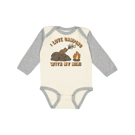 

Inktastic I Love Camping With My Mimi Gift Baby Boy or Baby Girl Long Sleeve Bodysuit