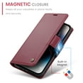 thumbnail image 4 of ELEHOLD Wallet Case for iPhone 11 Pro Max 6.5" Premium Leather Case wih RFID Blocking Function Card Slots Kickstand Magnetic Clasp Shockproof Cover for Men Women,Wine, 4 of 11