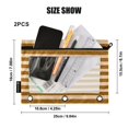 thumbnail image 2 of Dailycode 2 Pack Pencil Pouch for 3 Ring Binder Smooth Zipper Folders with Pockets Clear Window Pencil Case, Brown Beige Stripe, 2 of 3