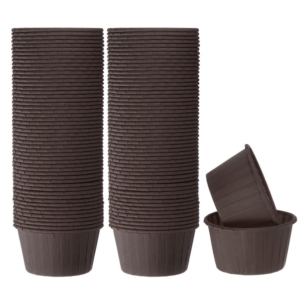 100pcs 3.5oz Moldes para Magdalenas de Papel de Tamaño Estándar Envoltorios Antiadherentes Desechables para Bodas Cumpleaños Navidad Postres Café