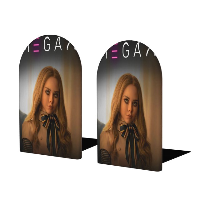 M3GAN: La Película Sujetalibros decorativos temáticos, tope para estantería con base antideslizante, uso dual para hogar y oficina - 2 piezas