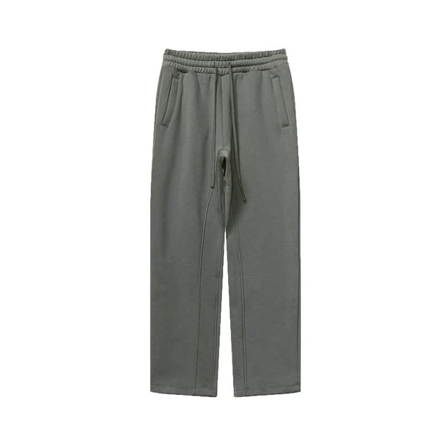Styesk Men's Pants Men's Solid Color Casual Straight Leg Pants Full Length Pants
